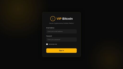 screenshot of VIP Bitcoin - Login - rhbketcsf3nnbg4flrktsnxniwenpaj772vlliczqwbhjaf5sntafqad.onion