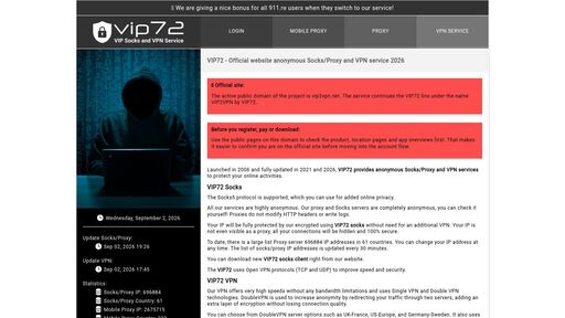 screenshot of Overview app Desktop VPN - VIP2VPN by VIP72 - vip72.com - http://vip72jrapmlgjpxye6fala3eoezixjuofebyczqcqudgc44gpm536pid.onion/overview/app/vpn-desktop
