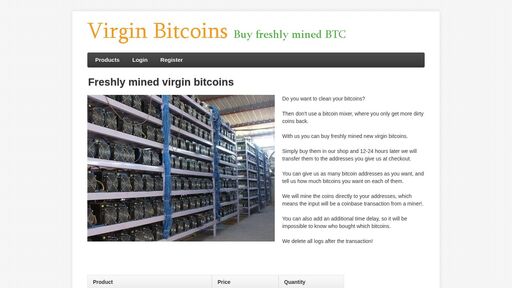 screenshot of VirginBitcoins - http://ovai7wvp4yj6jl3wbzihypbq657vpape7lggrlah4pl34utwjrpetwid.onion/cart.php