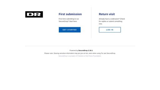 screenshot of Welcome | DR | SecureDrop - hpaauqmv2wegiu4cz6st6hty4s7gwqol272xhcu3xmh6azw2f2zffgid.onion