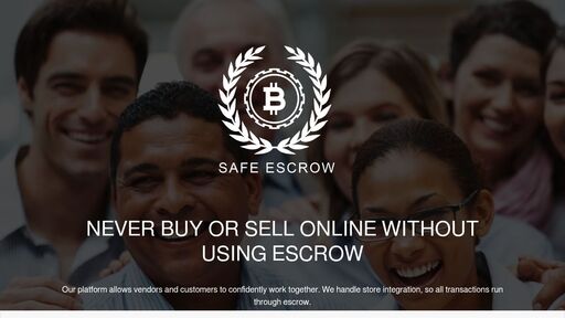 screenshot of Welcome to Safe Escrow - escrow5hdizvkhwqzrcb3n3a47b5nia7l6sqxxmzrzhaaxtuqetgr3ad.onion