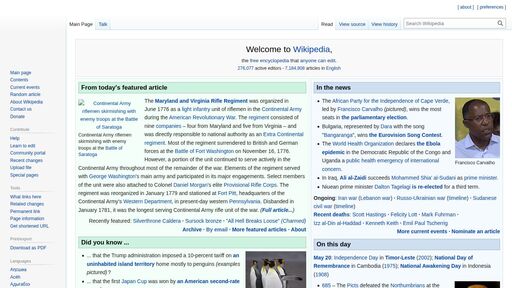 screenshot of Wikipedia, the free encyclopedia - ybgg2evrcdz37y2qes23ff3wjqjdn33tthgoagi76vhxytu4mpxiz5qd.onion