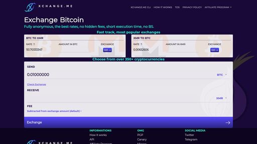 screenshot of Xchange.me - exchange crypto anonymously - http://xmrxmrxmyo56kpygsx4epnxf2q35klbogsw56ltp4jjucasgfgkwj5id.onion/users/register